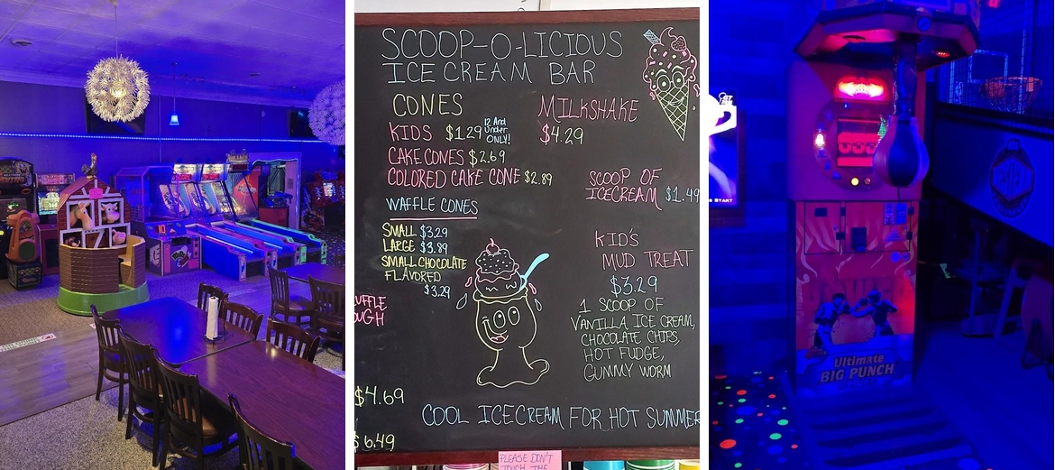 Doughboy's Pizza, Arcade, & Ice Cream Menu